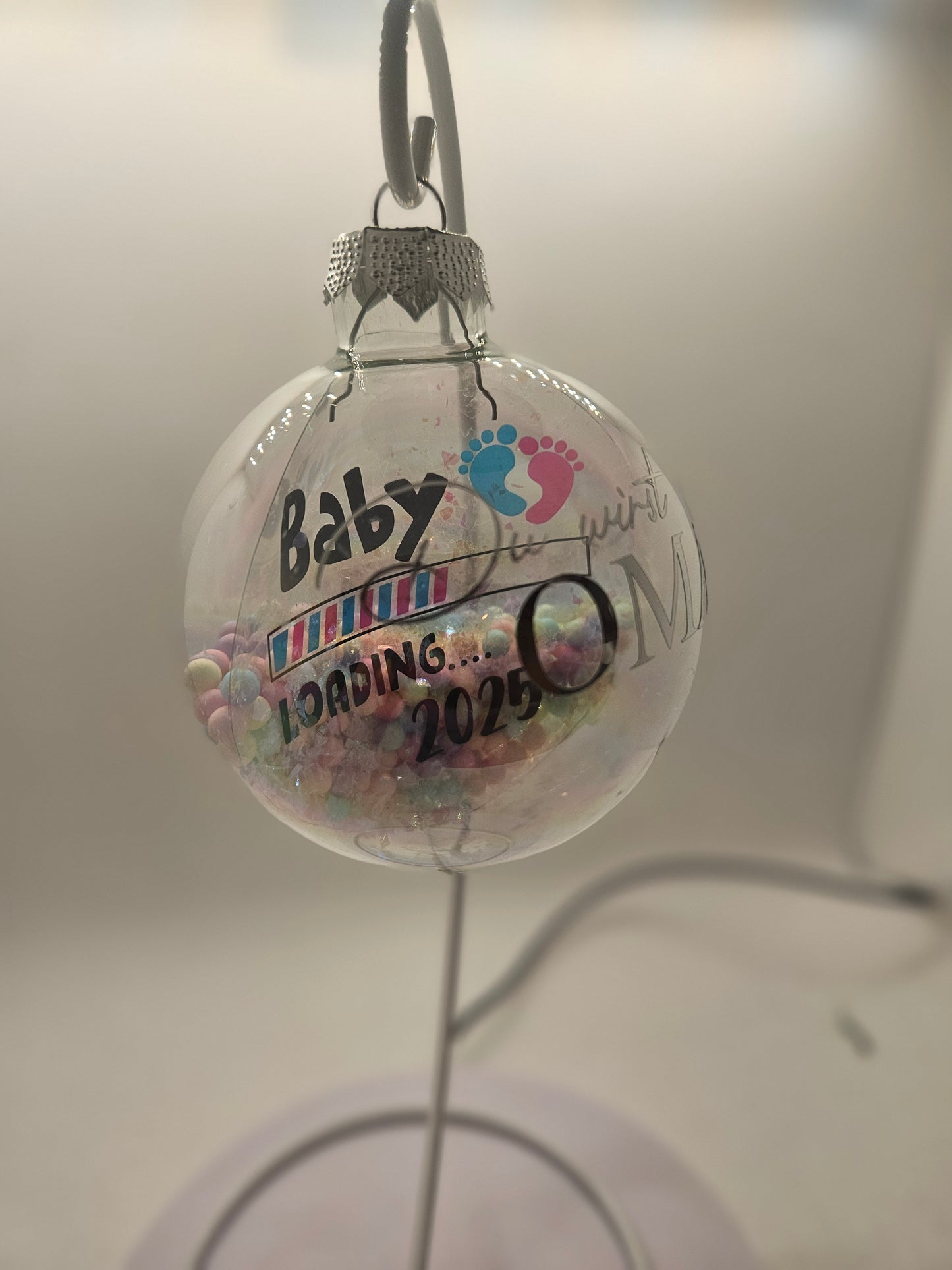 Christbaumkugel transparent 10cm