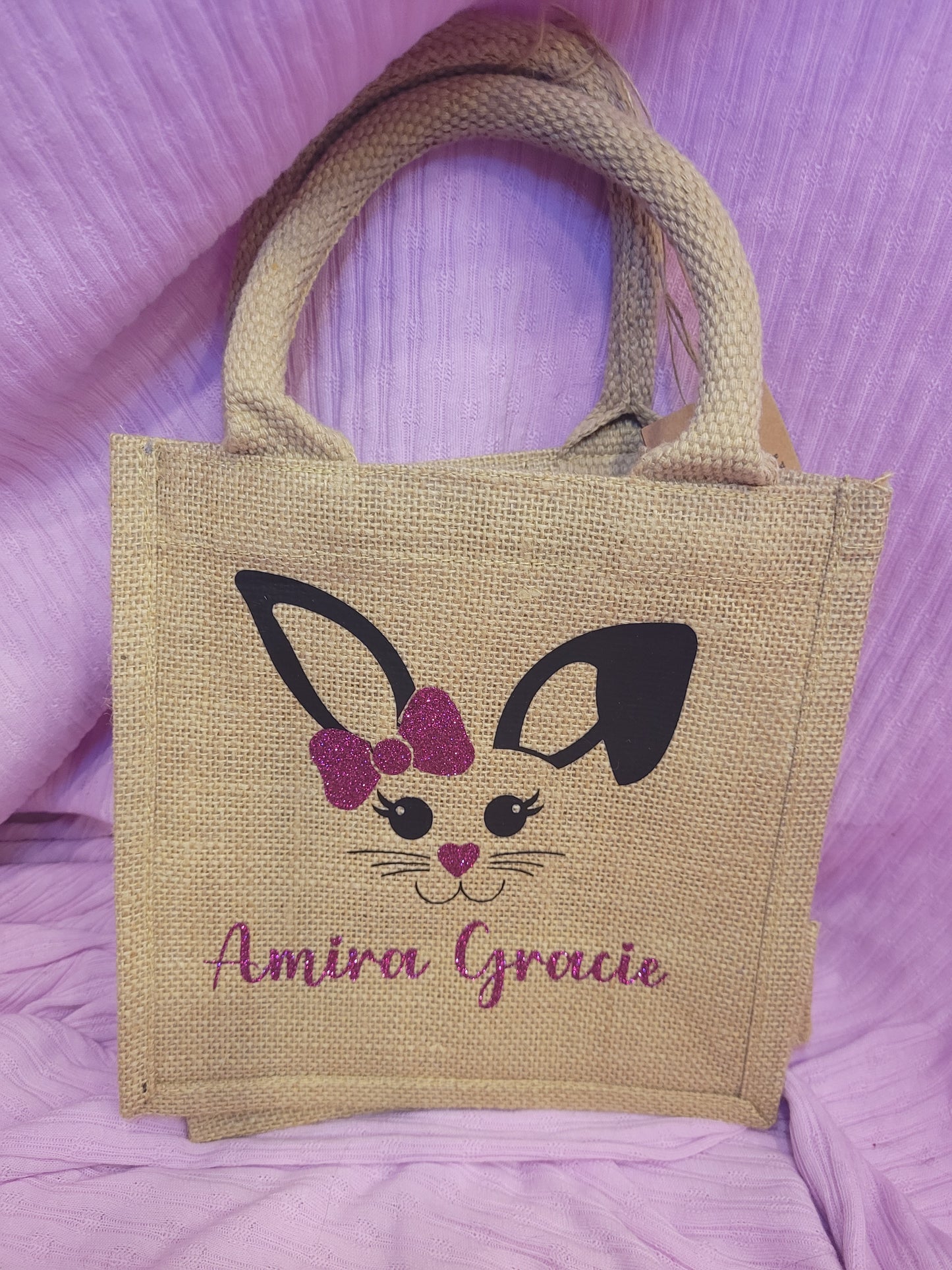 Jute Geschenktasche 20x20x12 cm