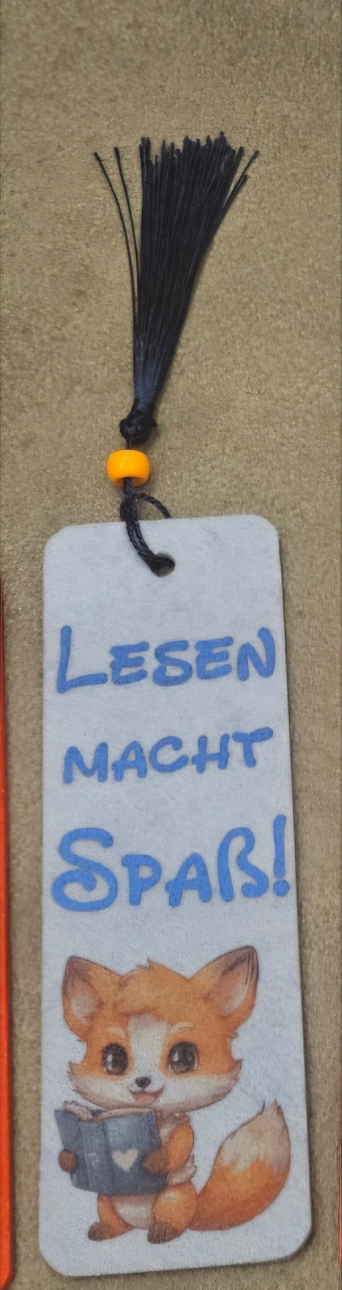 Filz Lesezeichen Auszeit / Lesen macht Spaß / Girl pink / Lehrerin