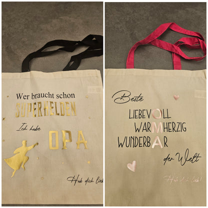 Baumwolltasche LANGE Henkel