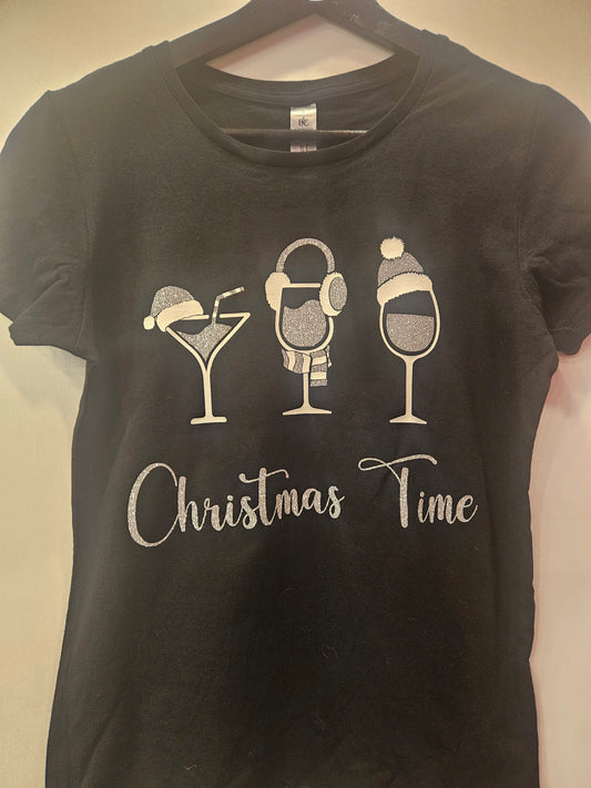 Tshirt Christmas Time Glitzer