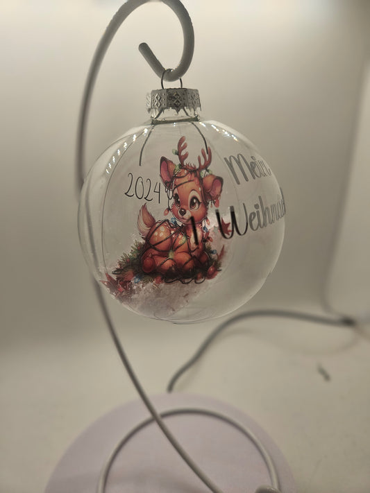 Christbaumkugel transparent 10cm